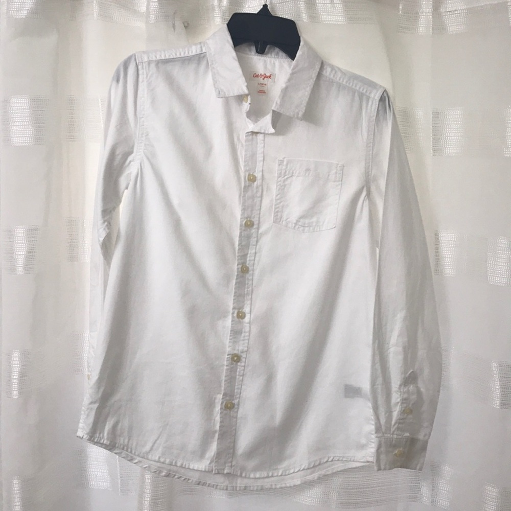 All white boys button down shirt